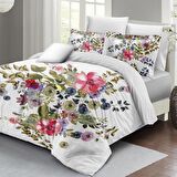 Monohome Flower Dance Çiçekli Pamuk Saten Çift Kişilik Nevresim Takımı