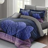 Monohome Wool Heart 3D Temalı Pamuk Saten Çift Kişilik Nevresim Takımı