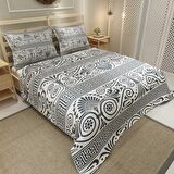 MonoHome Pike Takımı Jakar Dokuma Pamuklu 3D Dijital Baskı Ethnic Design