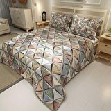 MonoHome Pike Takımı Jakar Dokuma Pamuklu 3D Dijital Baskı Deep Triangle