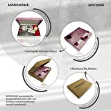 MonoHome Nevresim Takımı Çift Kişilik 3D Pamuk Saten Dark Feather