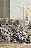 Leopar Çift Kişilik Nevresim Takımı Özel Dokuma Pamuk Saten Classical Leopard