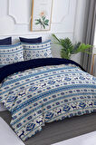 Çift Kişilik Nevresim %100 Pamuk Oeko-tex®Sertifikalı Özel Dokuma Relax Motifs