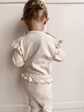 Naturaborn GOTS Organik Sertifikalı Kız Bebek Fırfırlı Tayt&Body Takım