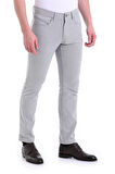 Gri D. Desenli Regular Fit 5 Cep Kanvas Pantolon