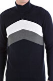 Lacivert KT TR2111 Fitilli Tam Balikci Yaka Triko 50P50A-2/30 (S-XXL)