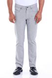 Erkek Mavi Regular Fit Yüksek Bel Düz Paça Basic Kanvas Pantolon | 32