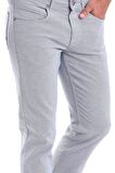 Erkek Mavi Regular Fit Yüksek Bel Düz Paça Basic Kanvas Pantolon | 32