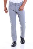 Erkek Mavi Regular Fit Yüksek Bel Düz Paça Basic Kanvas Pantolon | 31