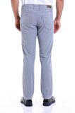 Erkek Mavi Regular Fit Yüksek Bel Düz Paça Basic Kanvas Pantolon | 31