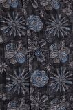Antrasit Modern Fit %100 Pamuk Desenli Gömlek | XS