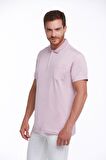 Lila Regular Fit %100 Pamuk Basic Polo Yaka Tişört | L