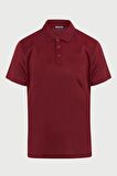 Bordo Regular Fit %100 Pamuk Polo Yaka Tişört | S