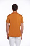 Turuncu Regular Fit %100 Pamuk Basic Polo Yaka Tişört | M