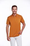 Turuncu Regular Fit %100 Pamuk Basic Polo Yaka Tişört | M