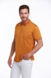 Turuncu Regular Fit %100 Pamuk Basic Polo Yaka Tişört | M