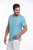 Turkuaz Regular Fit %100 Pamuk Basic Polo Yaka Tişört | S