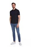 Lacivert Regular Fit %100 Pamuk Polo Yaka Tişört | XXL