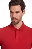 Kırmızı Regular Fit %100 Pamuk Polo Yaka Tişört | XXL