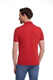 Kırmızı Regular Fit %100 Pamuk Polo Yaka Tişört | XXL