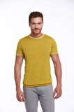 Hardal Slim Fit Basic Bisiklet Yaka Triko Tişört | XL