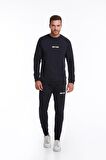 Lacivert Regular Fit Pamuklu Bisiklet Yaka Sweatshirt | M