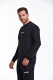 Lacivert Regular Fit Pamuklu Bisiklet Yaka Sweatshirt | XXL