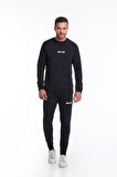 Lacivert Regular Fit Pamuklu Bisiklet Yaka Sweatshirt | XXL