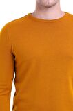 Safran Bisiklet Yaka Regular Fit Triko Kazak | L