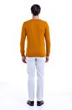 Safran Bisiklet Yaka Regular Fit Triko Kazak | XL