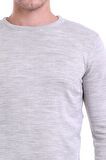 Bej Bisiklet Yaka Regular Fit Triko Kazak | M