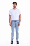 Erkek Antrasit Slim Fit Düşük Bel Basic Kot Pantolon | 38