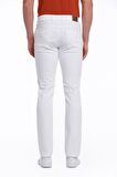 Beyaz Regular Fit Yüksek Bel Düz Paça Basic Kot Pantolon | 38
