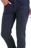 Erkek Lacivert Dinamik Fit Yüksek Bel Basic Kanvas Pantolon | 30
