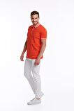 Nar Çiçeği %100 Pamuk Regular Fit Polo Yaka Tişört | S