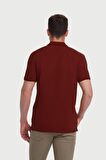 Bordo Regular Fit %100 Pamuk Polo Yaka Tişört | XL