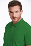 Yeşil Regular Fit %100 Pamuk Polo Yaka Tişört | XXL