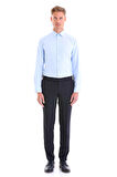 Slim Fit Düz Pamuklu Uzun Kol Gömlek