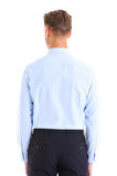 Slim Fit Düz Pamuklu Uzun Kol Gömlek