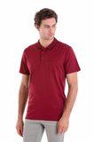 Bordo Regular Fit Düz 100% Pamuk Polo Yaka Tişört