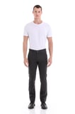 Gri Regular Fit Düz Yandan Cepli Basic Kanvas Pantolon | 42
