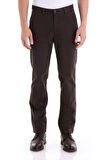 Kahverengi Regular Fit Düz Yandan Cepli Basic Kanvas Pantolon | 42