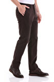 Kahverengi Regular Fit Düz Yandan Cepli Basic Kanvas Pantolon | 42