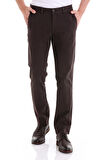 Kahverengi Regular Fit Düz Yandan Cepli Basic Kanvas Pantolon | 42