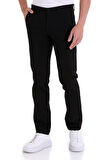Siyah Regular Fit Düz Yandan Cepli Basic Kanvas Pantolon | 40