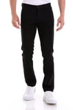 Siyah Regular Fit Düz Yandan Cepli Basic Kanvas Pantolon | 42