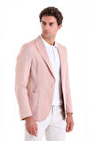 Brick Slim Fit Düz Sivri Yaka Casual Keten Ceket