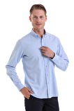 Mavi Comfort Fit Düz 100% Pamuk Düğmeli Yaka Uzun Kollu Casual Oxford Gömlek