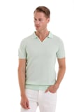 Mint Regular Fit Desenli Pamuklu Polo Yaka Casual Tişört