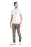 Haki Slim Fit Düz 5 Cep Pamuklu Kanvas Pantolon | 33